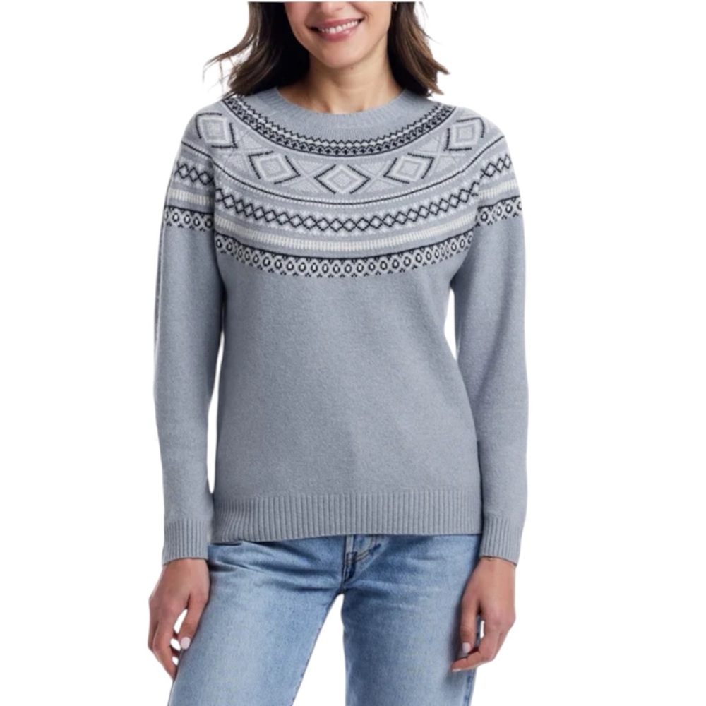 Weatherproof Vintage Women's Fairisle Sweater Medium